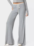 Lace Trim Wide Leg Pants - Aura Apparel
