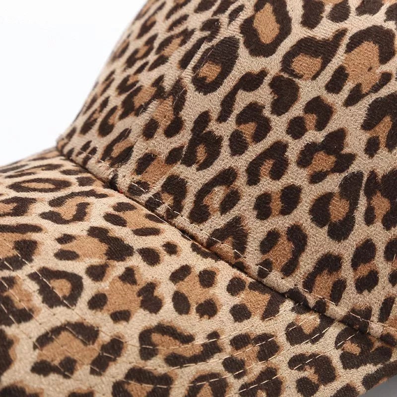 Leopard Cotton Baseball Cap - Aura Apparel