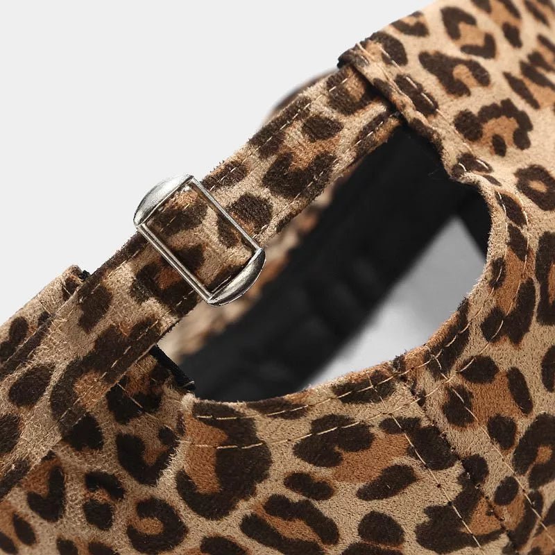 Leopard Cotton Baseball Cap - Aura Apparel