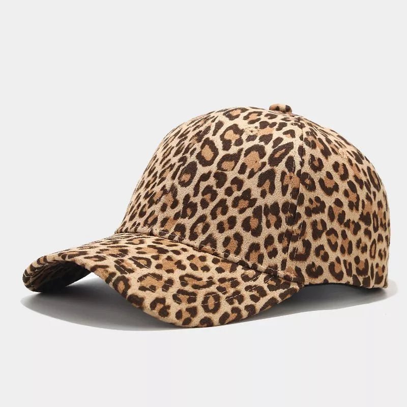 Leopard Cotton Baseball Cap - Aura Apparel