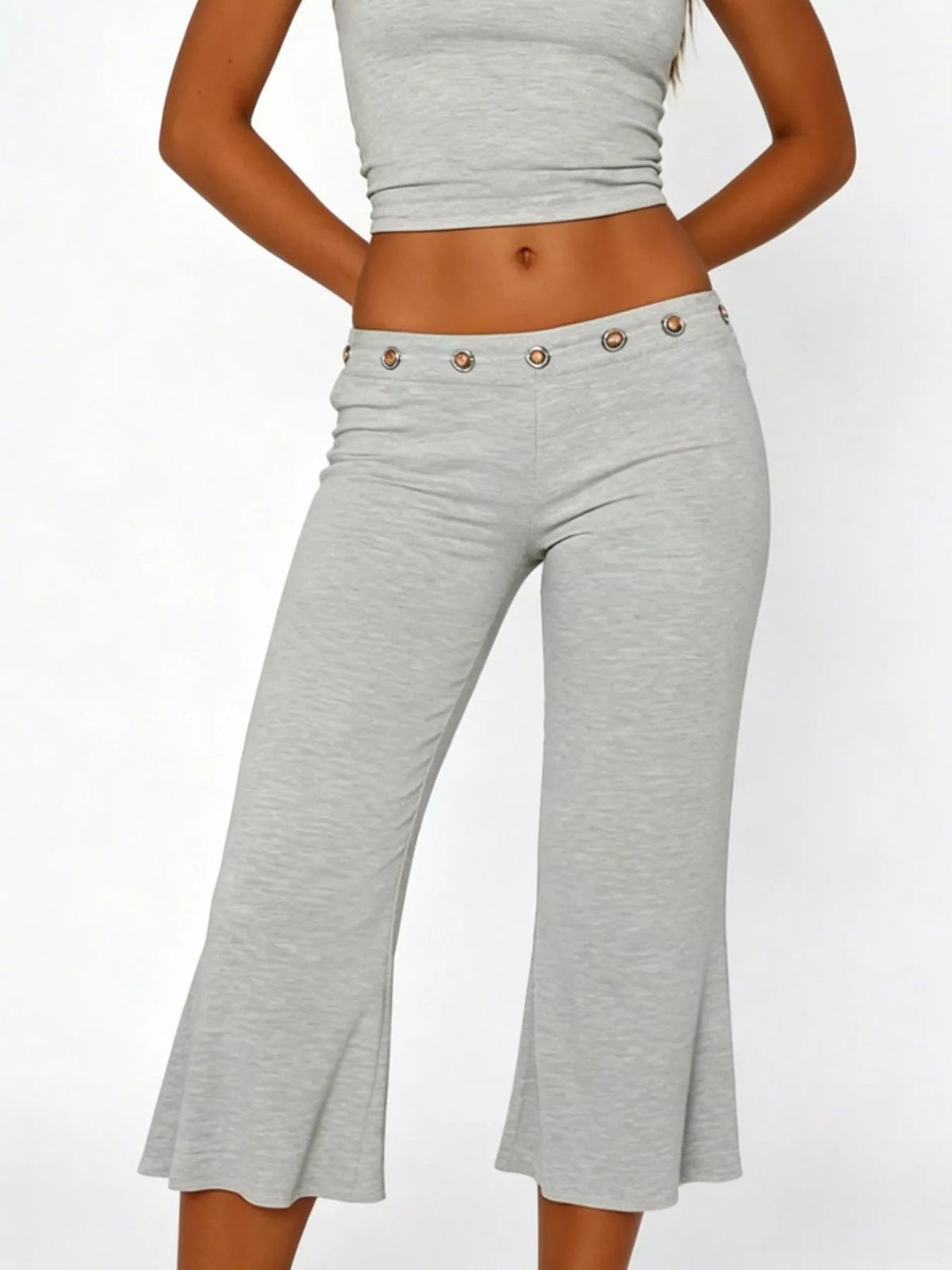 Mid Rise Capris Pants - Aura Apparel