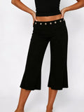 Mid Rise Capris Pants - Aura Apparel