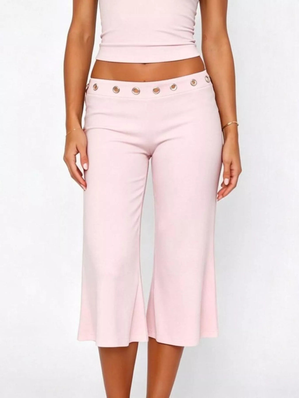 Mid Rise Capris Pants - Aura Apparel