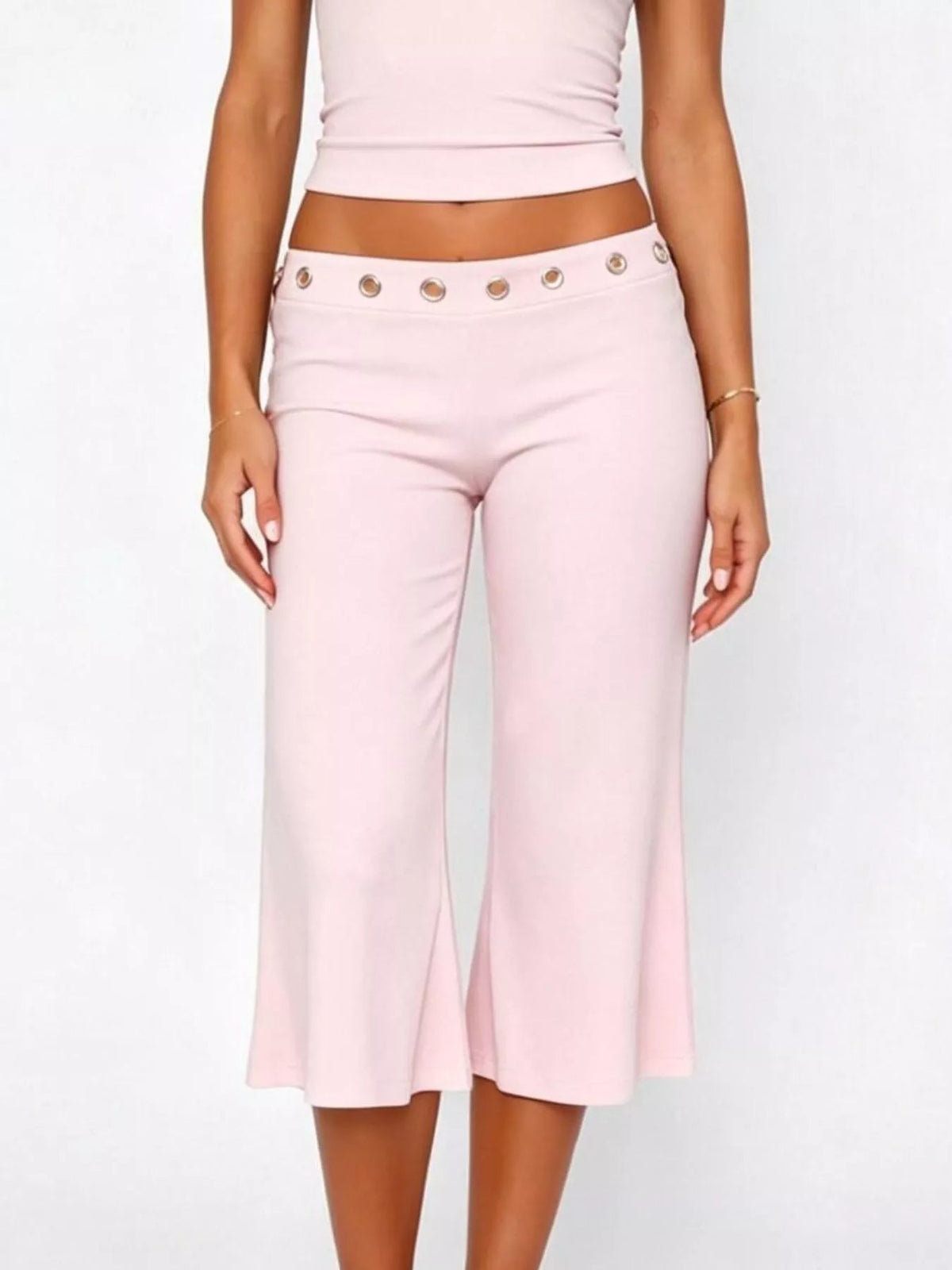 Mid Rise Capris Pants - Aura Apparel