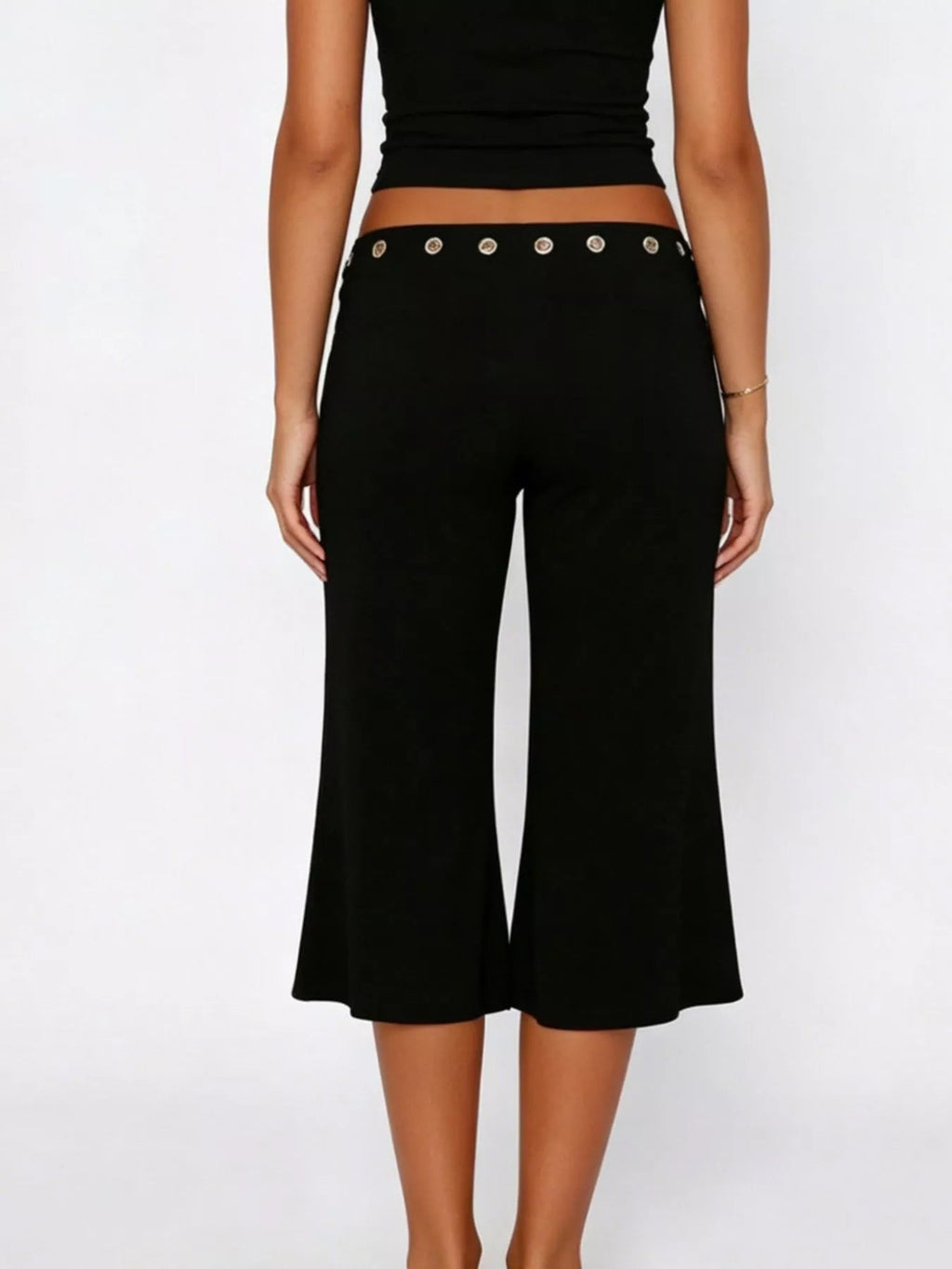 Mid Rise Capris Pants - Aura Apparel