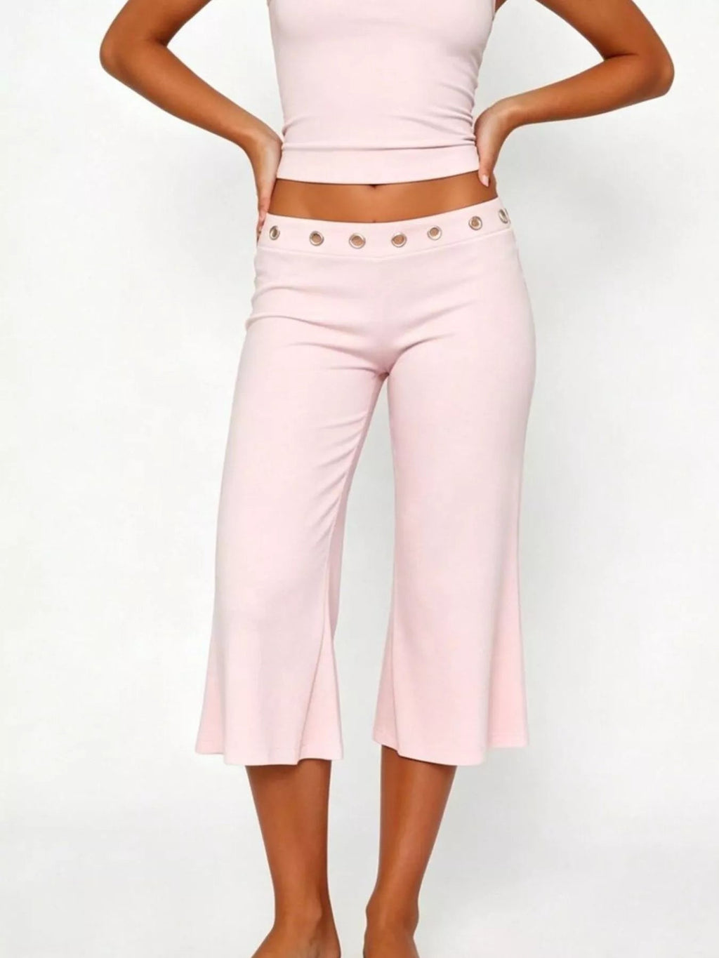 Mid Rise Capris Pants - Aura Apparel
