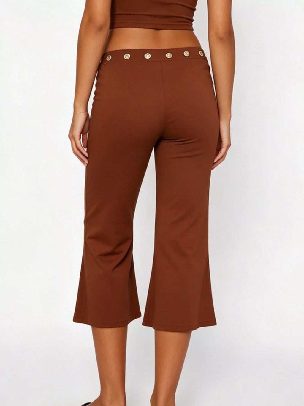 Mid Rise Capris Pants - Aura Apparel