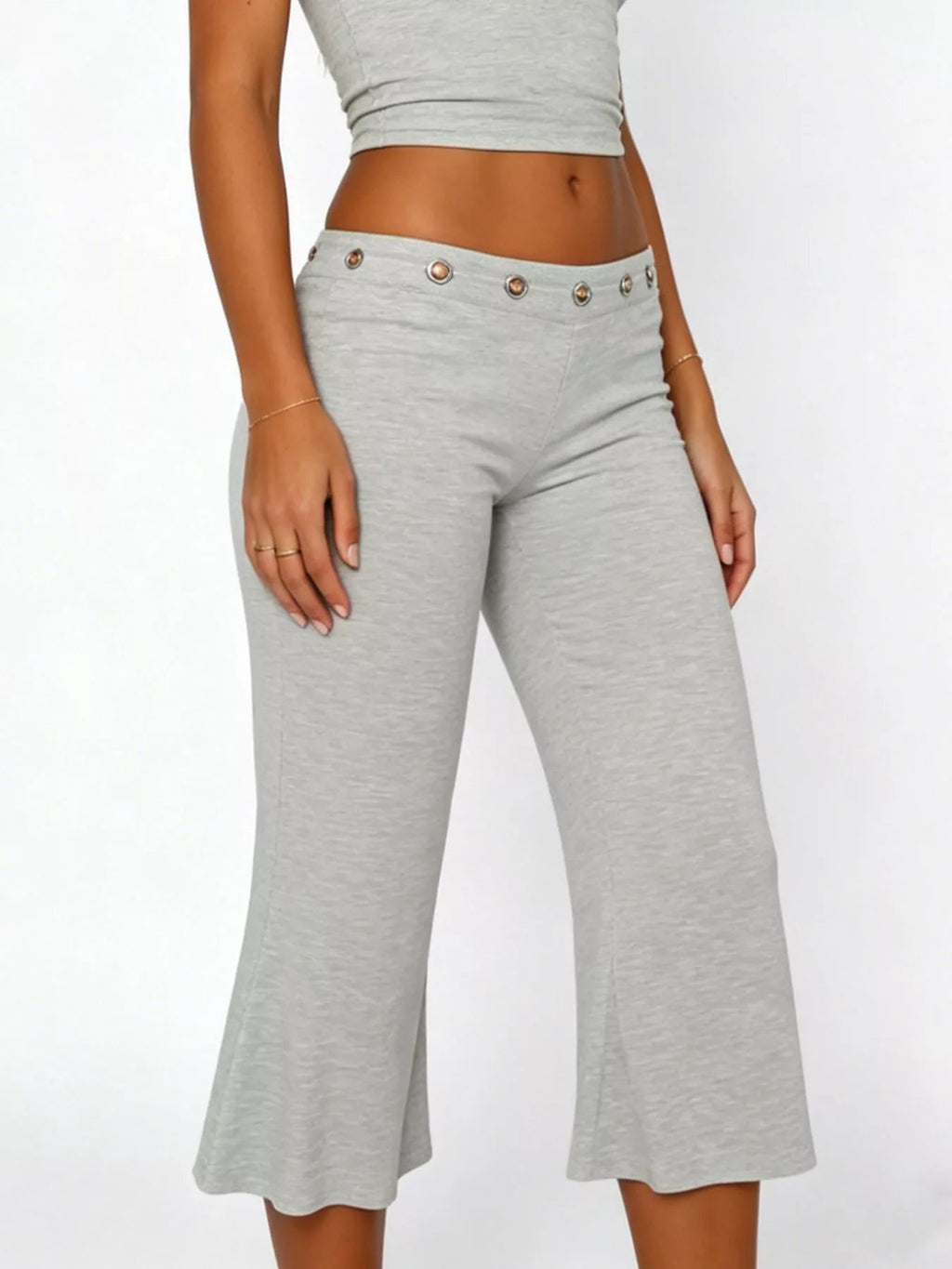 Mid Rise Capris Pants - Aura Apparel