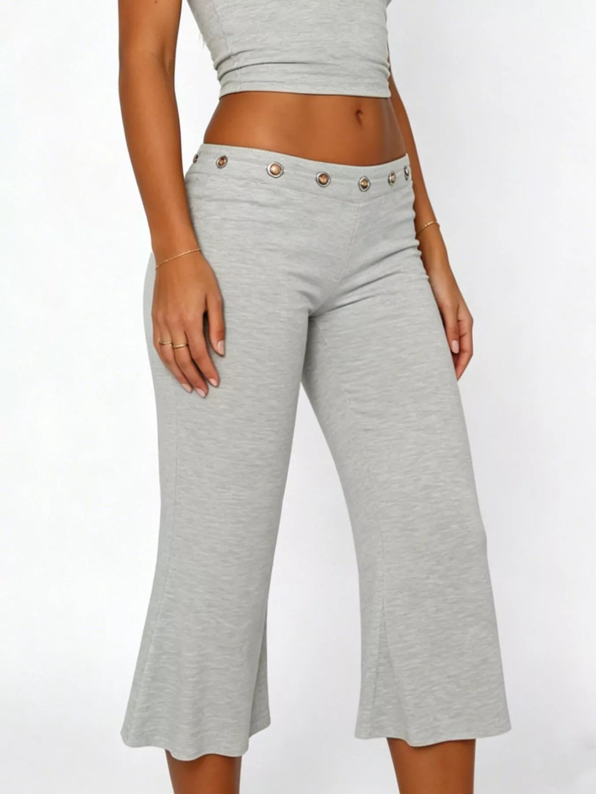 Mid Rise Capris Pants - Aura Apparel