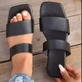 Open Toe Flat Sandals - Aura Apparel