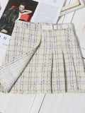 Pleated Plaid Mini Skirt - Aura Apparel