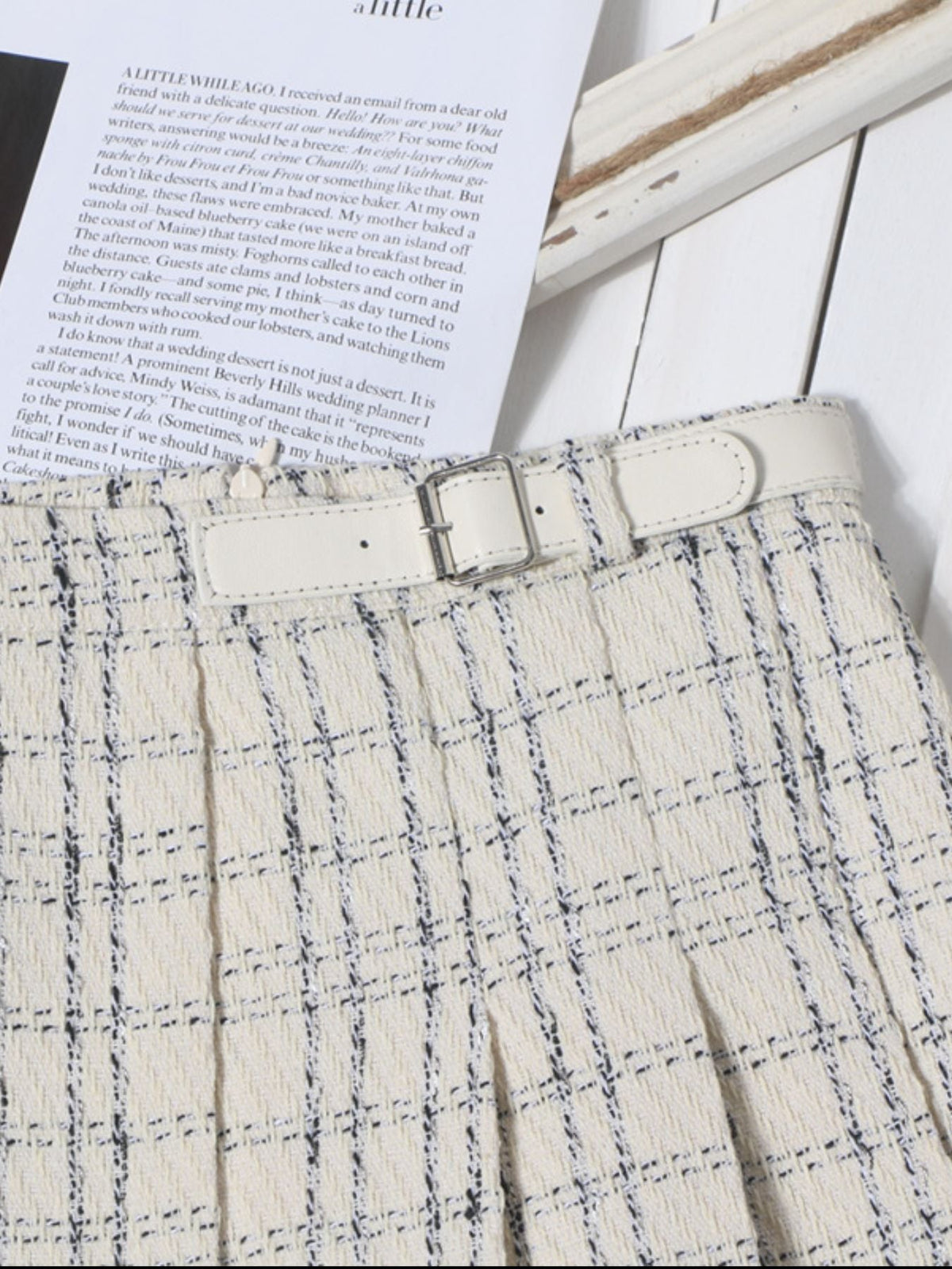 Pleated Plaid Mini Skirt - Aura Apparel