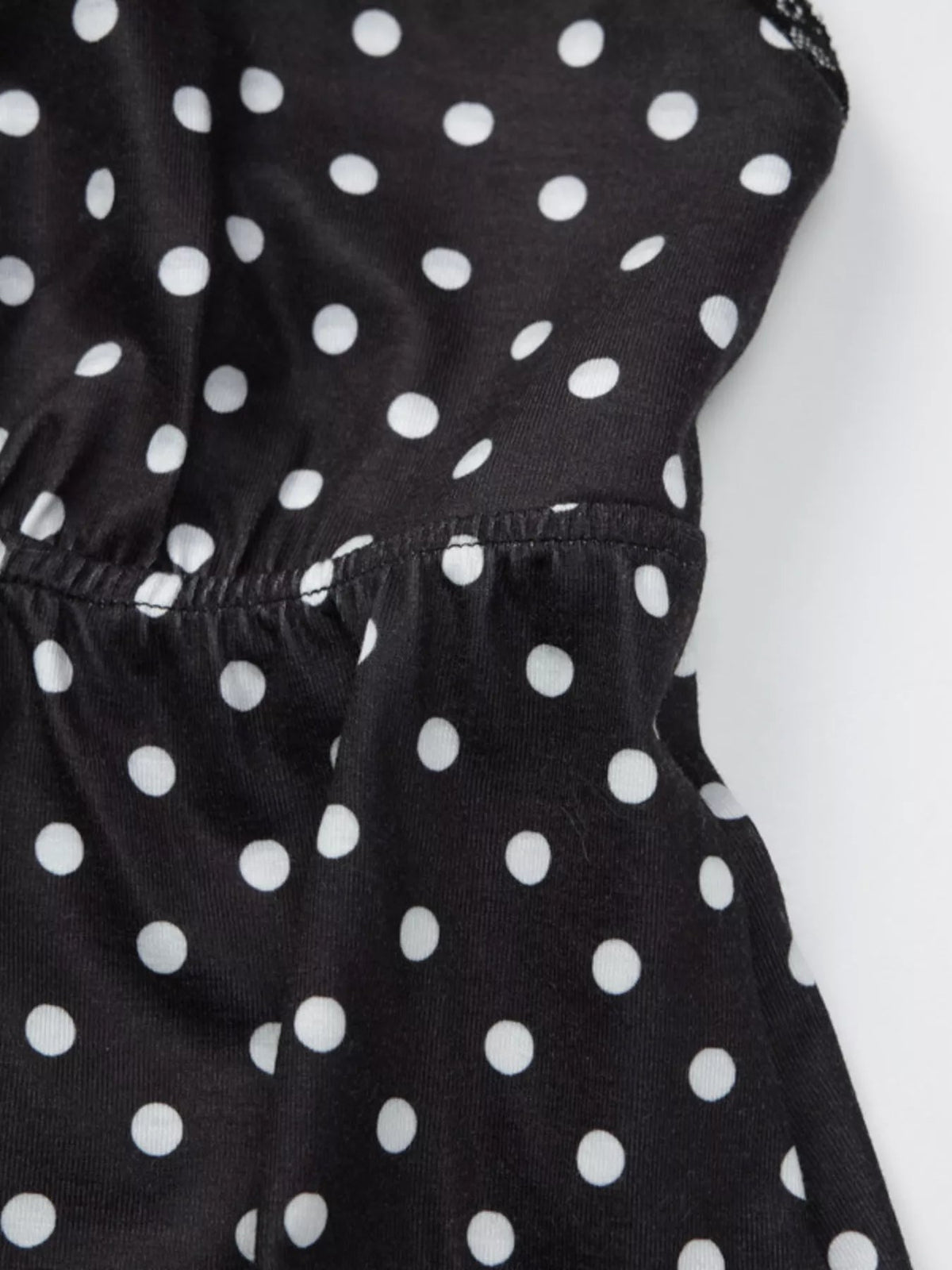 Polka Dot Lace Trim Cami - Aura Apparel