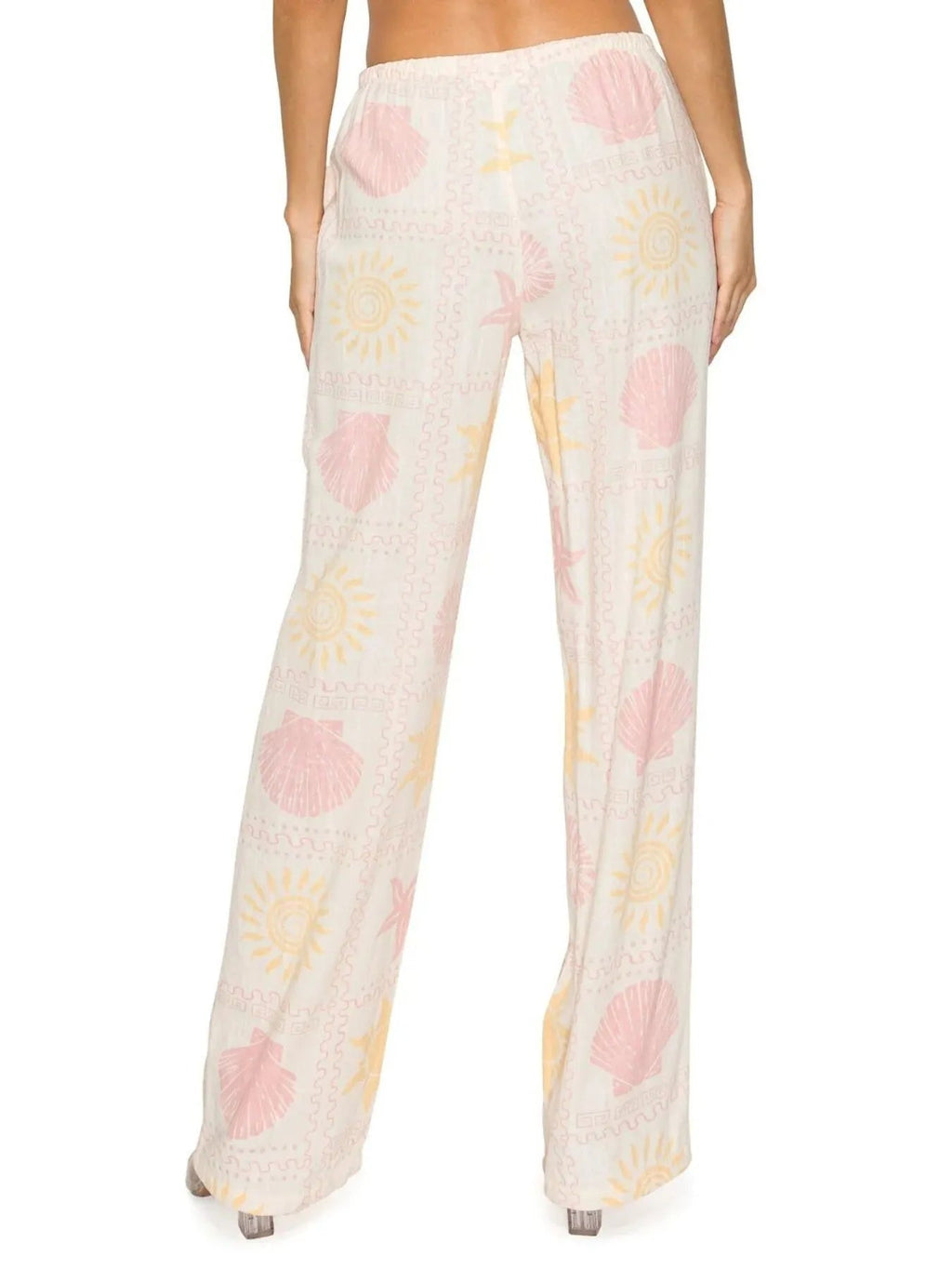 Printed Drawstring Straight Pants - Aura Apparel
