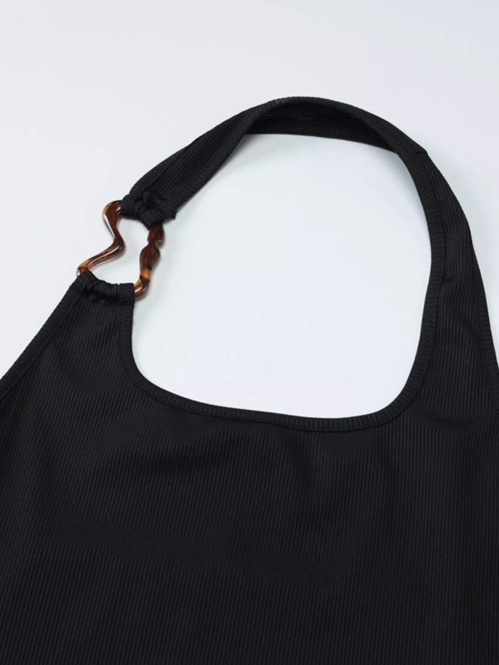 Ribbed Halter Neck Tank - Aura Apparel