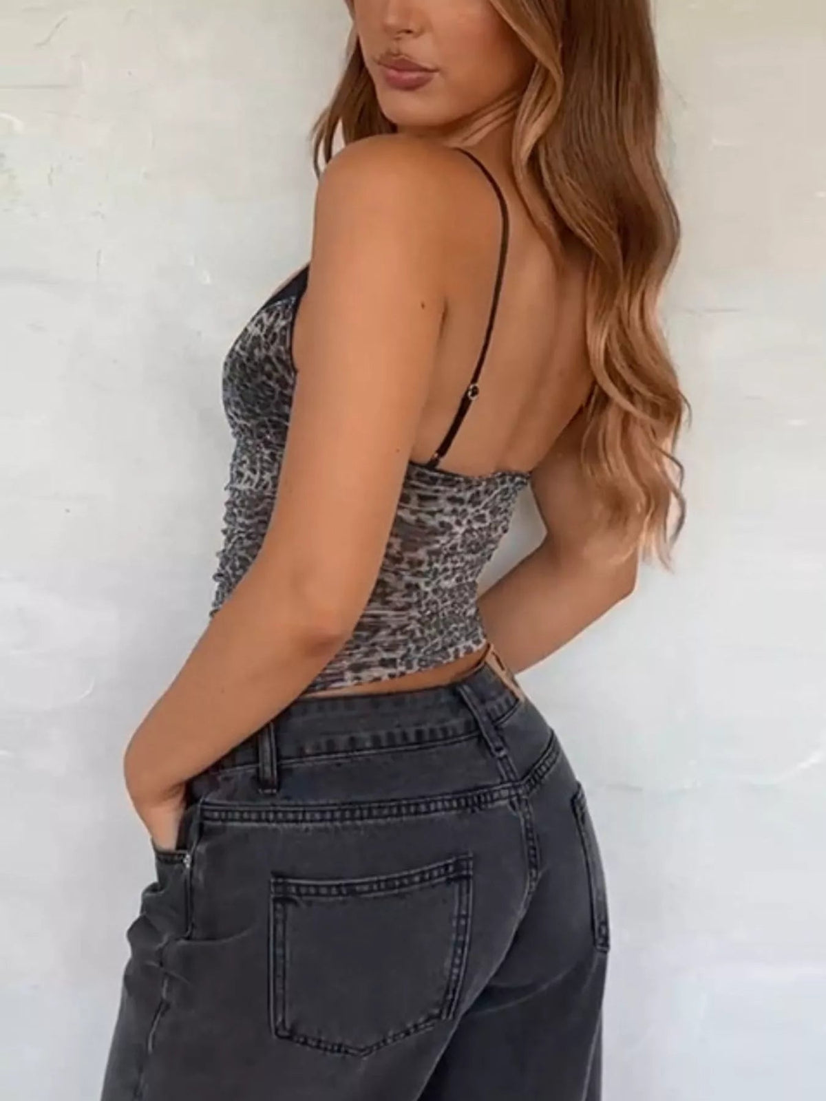 Sheer Leopard Print Cami - Aura Apparel
