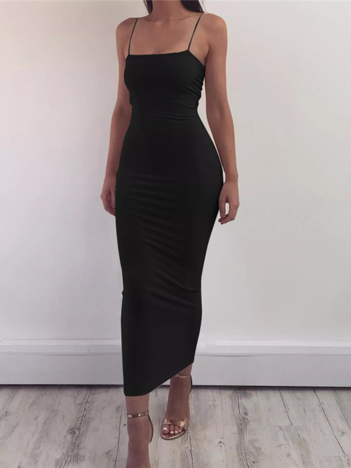 Sleeveless Bodycon Midi Dress - Aura Apparel