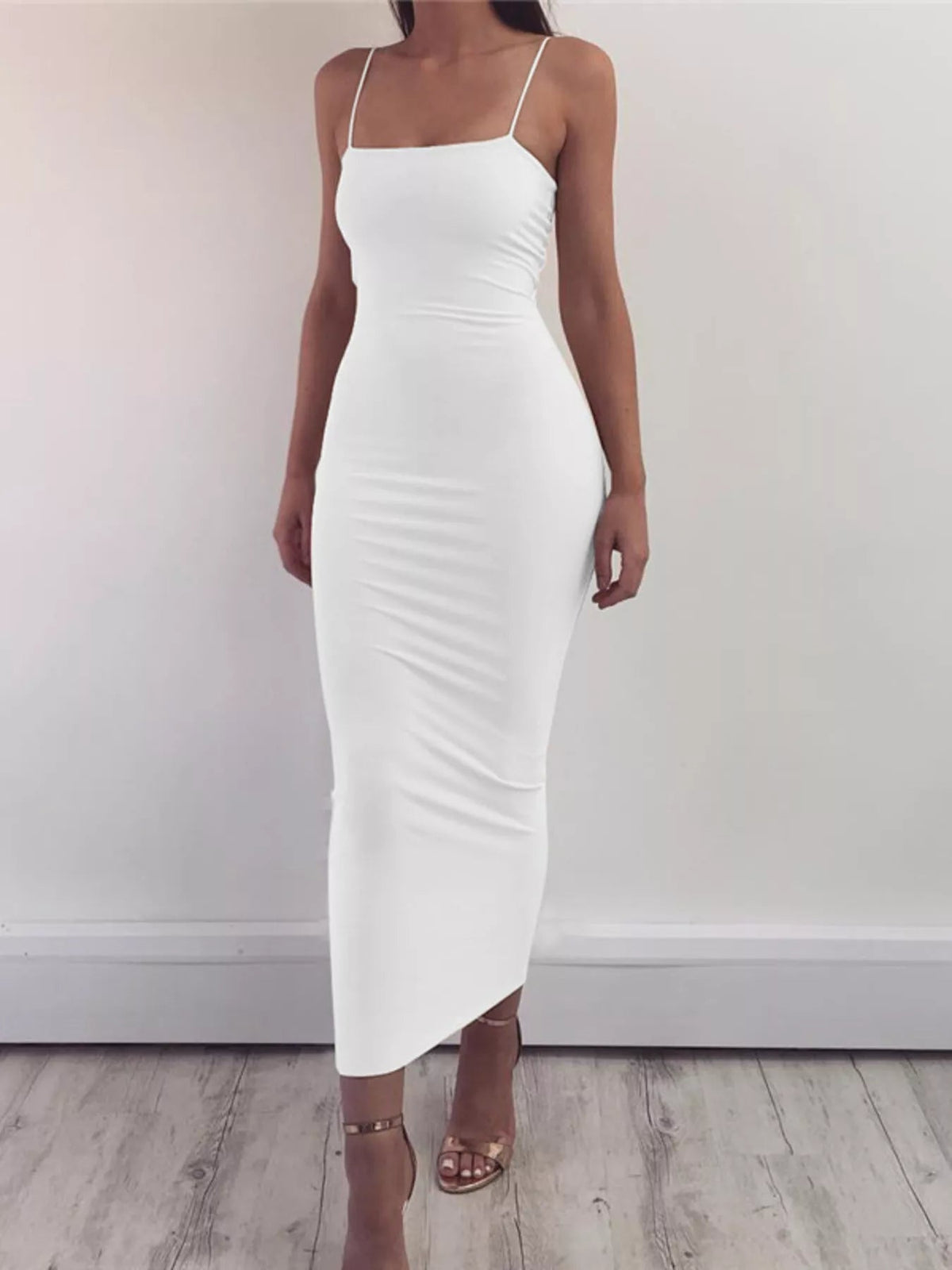 Sleeveless Bodycon Midi Dress - Aura Apparel