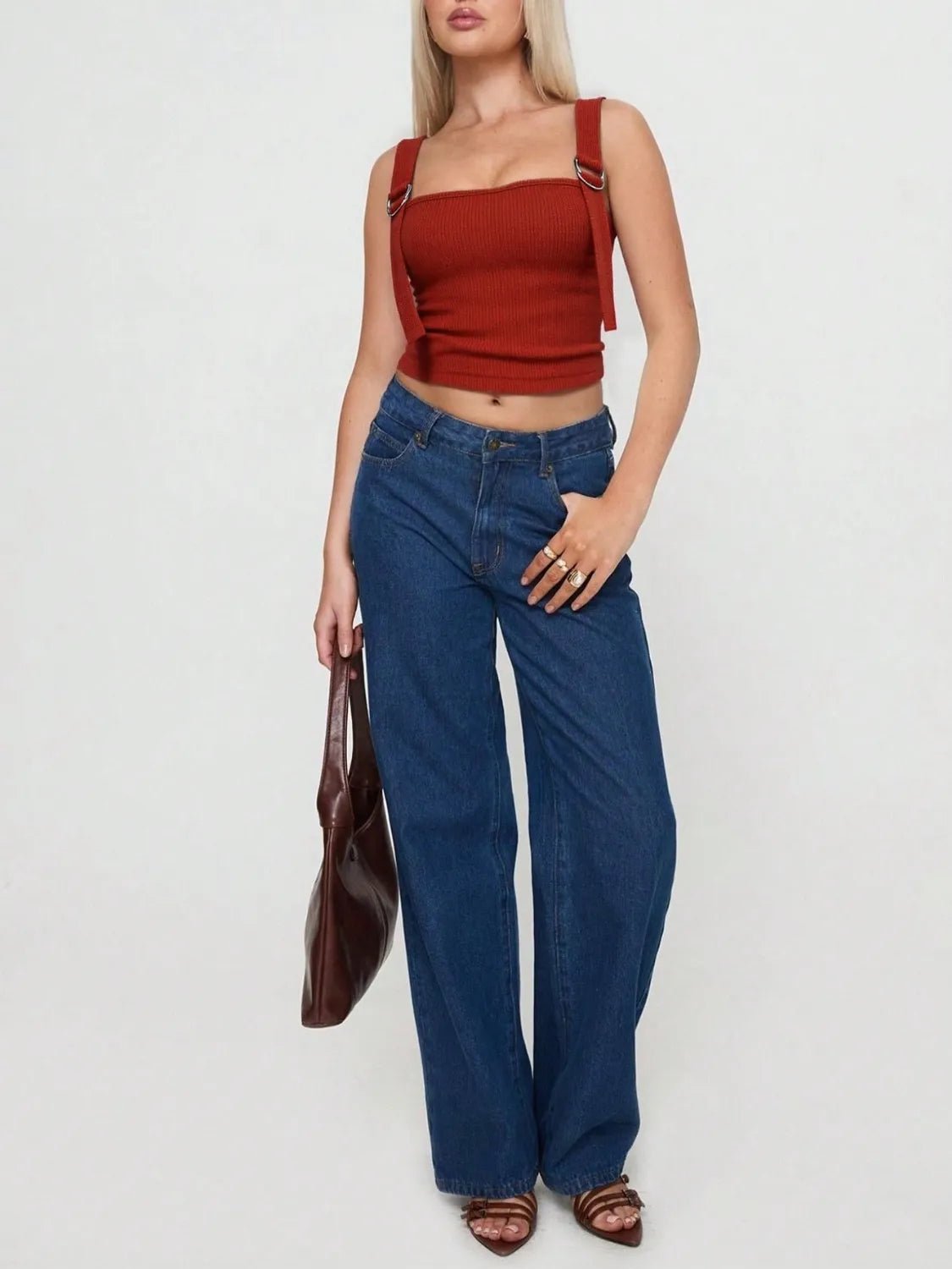 Square Neck Wide Strap Tank - Aura Apparel