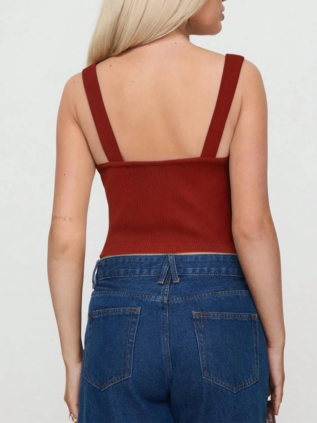 Square Neck Wide Strap Tank - Aura Apparel