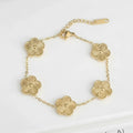 Stainless Steel Amara Flower Bracelet - Aura Apparel