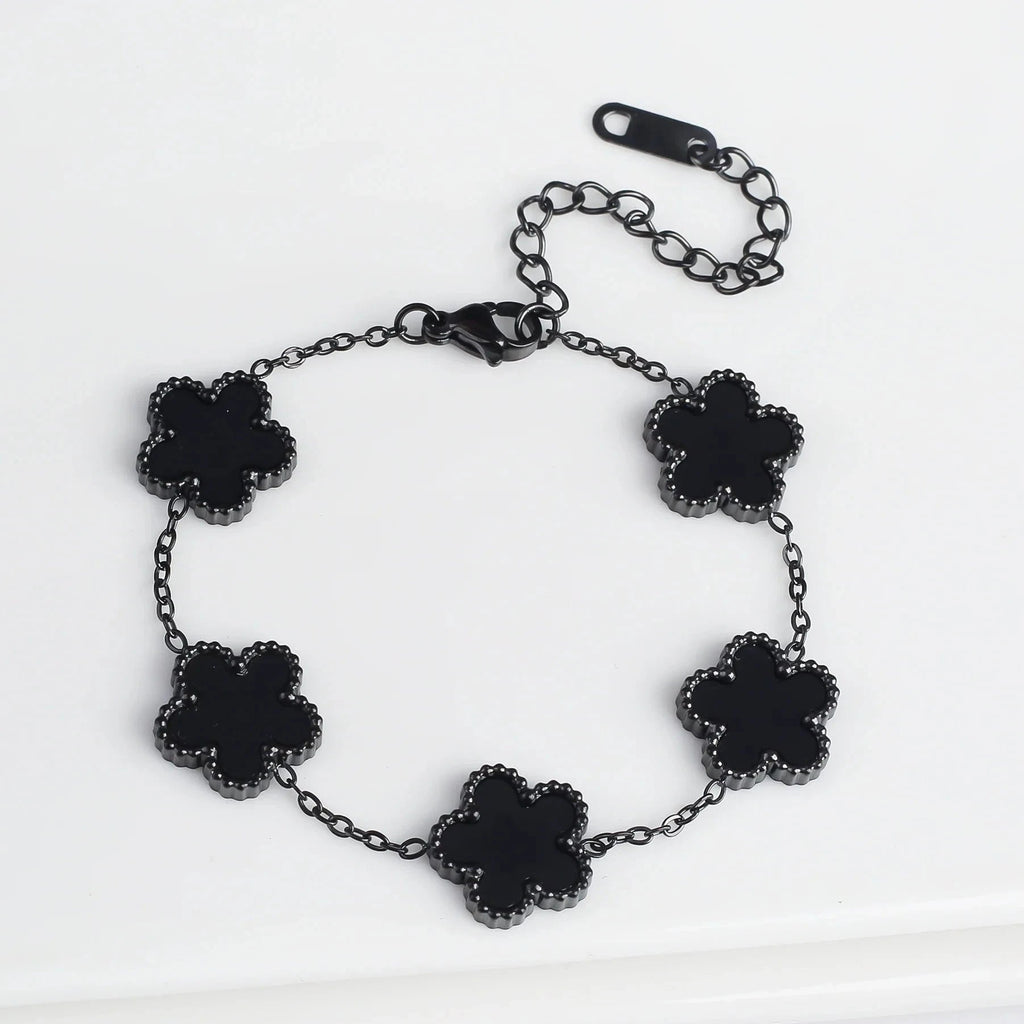 Stainless Steel Amara Flower Bracelet - Aura Apparel
