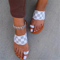 Toe Loop Flats Sandals - Aura Apparel