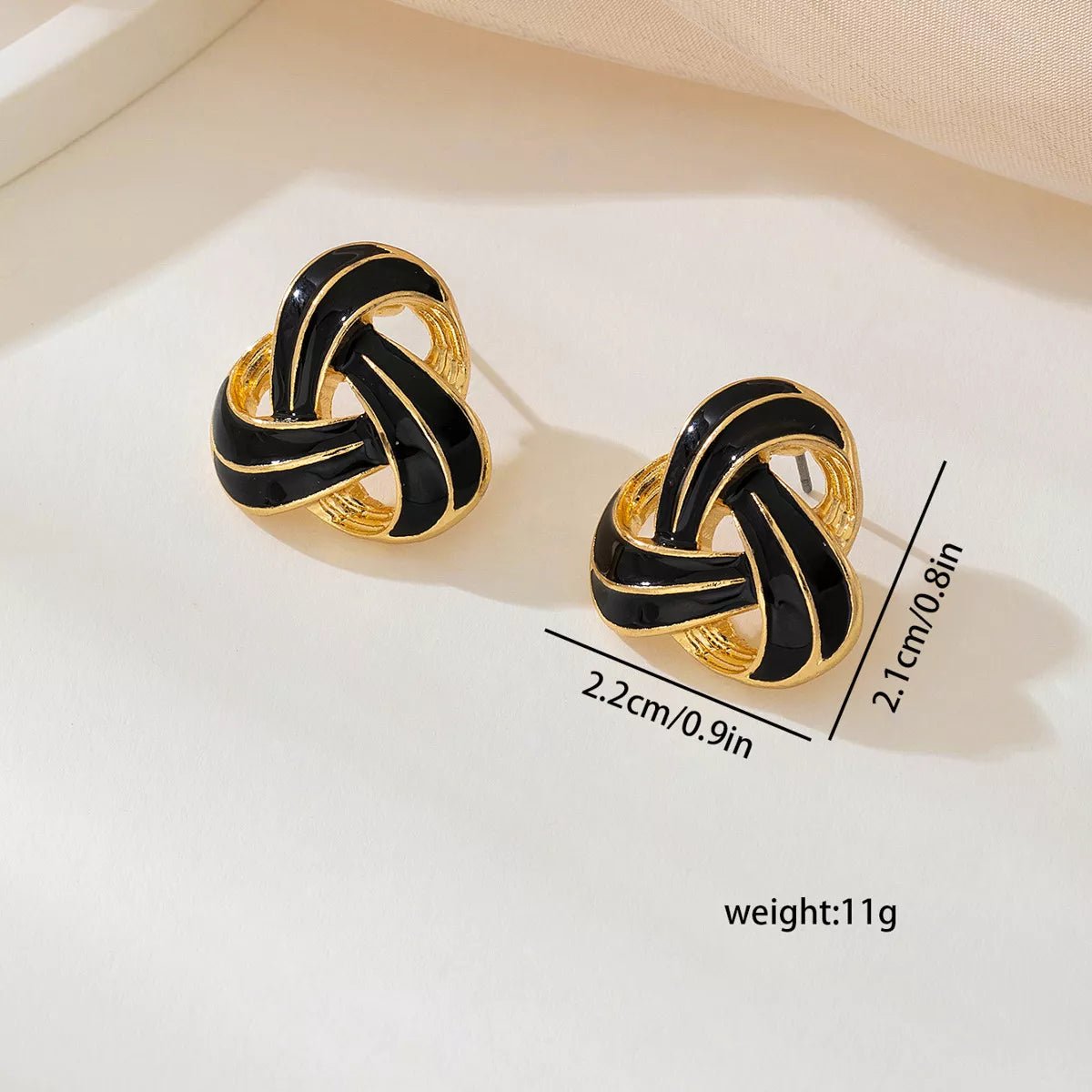 Twisted Knot Geometric Stud Earrings - Aura Apparel