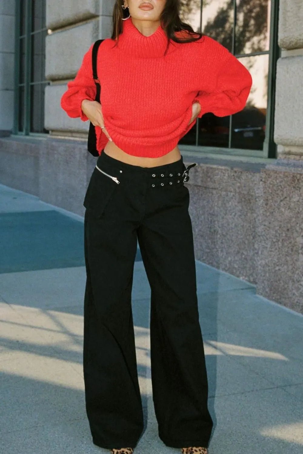 Wide Leg Jeans with Pockets - Aura Apparel
