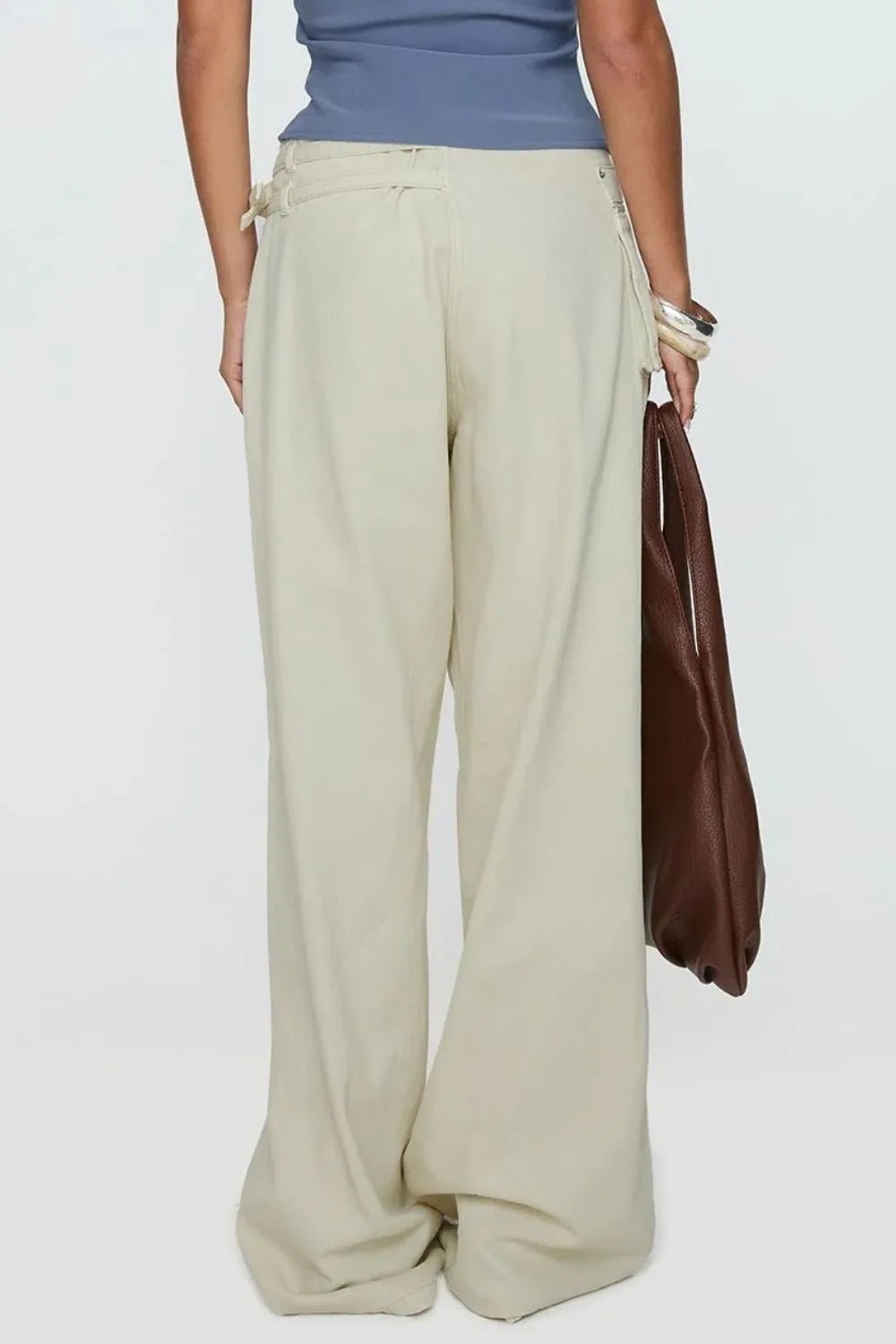 Wide Leg Jeans with Pockets - Aura Apparel