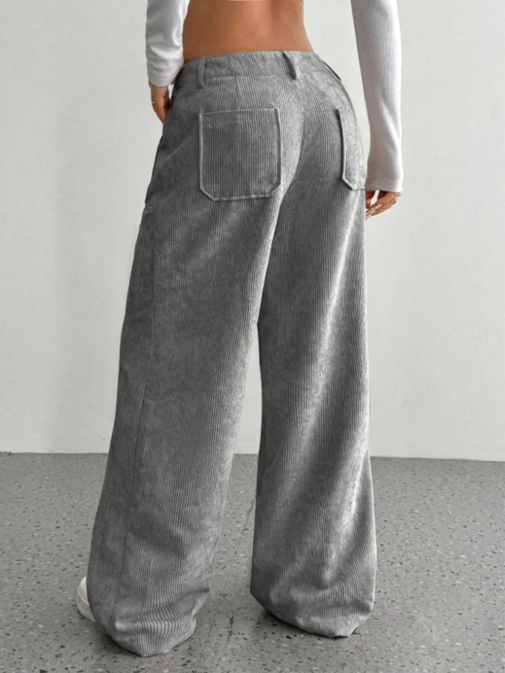 Wide Leg Pants with Pockets - Aura Apparel